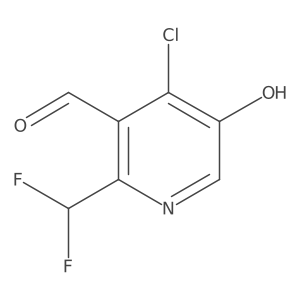 4-Chloro-2-(difluoromethyl)-5-hydroxynicotinaldehyde结构式
