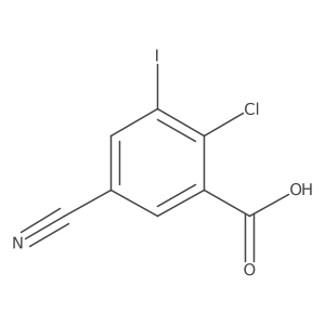 2-Chloro-5-cyano-3-iodobenzoic acid Structure