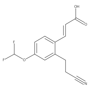 2-(2-Cyanoethyl)-4-(difluoromethoxy)cinnamic acid Structure