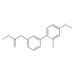 Methyl 2-[3-(2-chloro-4-methoxyphenyl)phenyl]acetate Structure