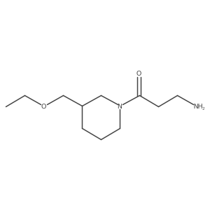 3-Amino-1-(3-(ethoxymethyl)piperidin-1-yl)propan-1-one结构式
