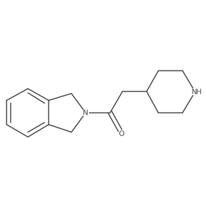 1-(2,3-Dihydro-1H-isoindol-2-yl)-2-(piperidin-4-yl)ethan-1-one结构式