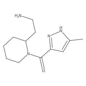(2-(2-Aminoethyl)piperidin-1-yl)(5-methyl-1h-pyrazol-3-yl)methanone Structure