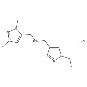 1-(1,3-dimethyl-1H-pyrazol-5-yl)-N-[(1-ethyl-1H-pyrazol-4-yl)methyl]methanamine结构式