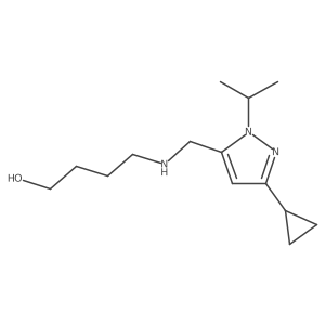 4-({[3-cyclopropyl-1-(propan-2-yl)-1H-pyrazol-5-yl]methyl}amino)butan-1-ol Structure