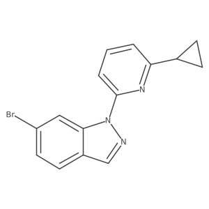 6-Bromo-1-(6-cyclopropyl-2-pyridinyl)-1H-indazole结构式
