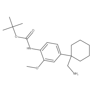 tert-butyl N-{4-[1-(aminomethyl)cyclohexyl]-2-methoxyphenyl}carbamate Structure