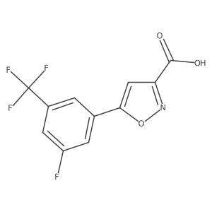 5-[3-Fluoro-5-(trifluoromethyl)phenyl]-1,2-oxazole-3-carboxylic acid Structure