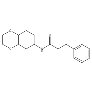N-(octahydrobenzo[b][1,4]dioxin-6-yl)-3-phenylpropanamide结构式