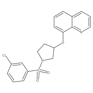 8-{[1-(3-Chlorobenzenesulfonyl)pyrrolidin-3-yl]oxy}quinoline结构式