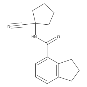 N-(1-cyanocyclopentyl)-2,3-dihydro-1H-indene-4-carboxamide Structure