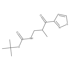 tert-butyl N-[2-methyl-3-oxo-3-(1,2-thiazol-3-yl)propyl]carbamate结构式