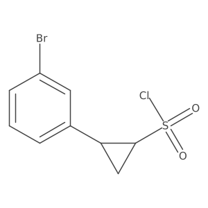 2-(3-Bromophenyl)cyclopropane-1-sulfonyl chloride结构式