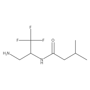 N-(3-amino-1,1,1-trifluoropropan-2-yl)-3-methylbutanamide结构式