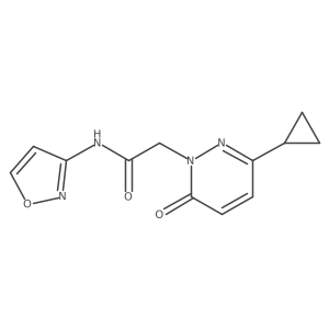 2-(3-cyclopropyl-6-oxopyridazin-1(6H)-yl)-N-(isoxazol-3-yl)acetamide Structure