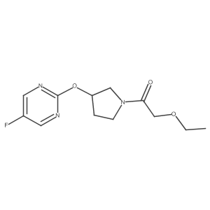 2-Ethoxy-1-(3-((5-fluoropyrimidin-2-yl)oxy)pyrrolidin-1-yl)ethanone结构式