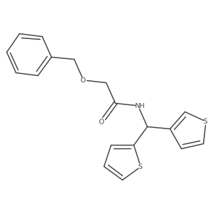 2-(benzyloxy)-N-(thiophen-2-yl(thiophen-3-yl)methyl)acetamide Structure