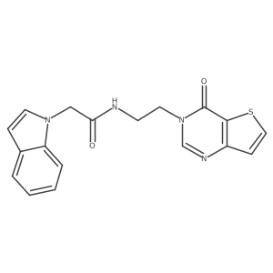 2-(1H-indol-1-yl)-N-(2-(4-oxothieno[3,2-d]pyrimidin-3(4H)-yl)ethyl)acetamide结构式