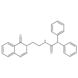 3-(2-(4-oxobenzo[d][1,2,3]triazin-3(4H)-yl)ethyl)-1,1-diphenylurea结构式