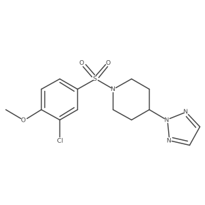 1-((3-chloro-4-methoxyphenyl)sulfonyl)-4-(2H-1,2,3-triazol-2-yl)piperidine Structure