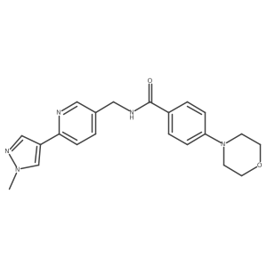 N-((6-(1-methyl-1H-pyrazol-4-yl)pyridin-3-yl)methyl)-4-morpholinobenzamide结构式