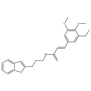 (E)-N-(3-(benzofuran-2-yl)propyl)-3-(3,4,5-trimethoxyphenyl)acrylamide结构式