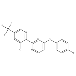 2-[3-Chloro-5-(trifluoromethyl)pyridin-2-yl]-4-[(4-fluorophenyl)sulfanyl]pyrimidine结构式