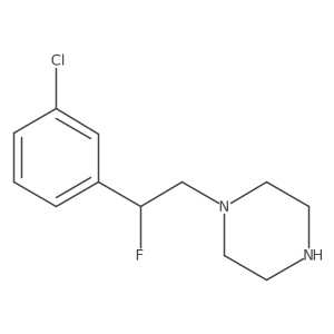 1-(2-(3-Chlorophenyl)-2-fluoroethyl)piperazine Structure