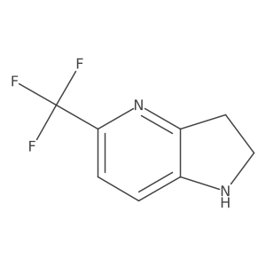 5-(trifluoromethyl)-1H,2H,3H-pyrrolo[3,2-b]pyridine结构式