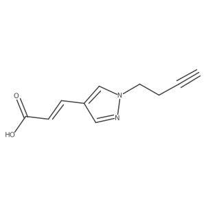 (2E)-3-[1-(but-3-yn-1-yl)-1H-pyrazol-4-yl]prop-2-enoic acid Structure