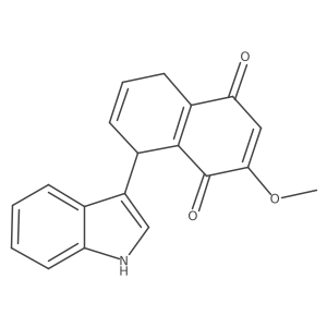 5,8-Dihydro-8-(1H-indol-3-yl)-2-methoxy-1,4-naphthalenedione Structure