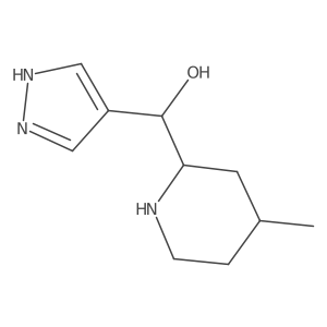 (4-Methylpiperidin-2-yl)(1h-pyrazol-4-yl)methanol Structure