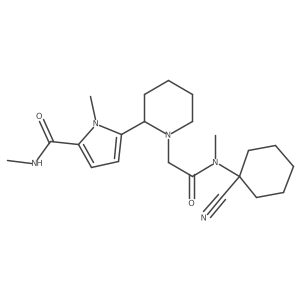 5-(1-{[(1-cyanocyclohexyl)(methyl)carbamoyl]methyl}piperidin-2-yl)-N,1-dimethyl-1H-pyrrole-2-carboxamide Structure
