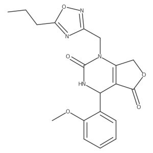 4-(2-methoxyphenyl)-1-[(5-propyl-1,2,4-oxadiazol-3-yl)methyl]-1H,2H,3H,4H,5H,7H-furo[3,4-d]pyrimidine-2,5-dione Structure