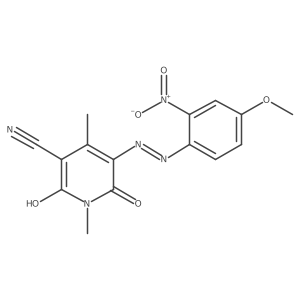 6-Hydroxy-5-[(4-methoxy-2-nitrophenyl)diazenyl]-1,4-dimethyl-2-oxo-1,2-dihydropyridine-3-carbonitrile Structure