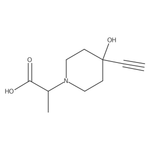 2-(4-Ethynyl-4-hydroxypiperidin-1-yl)propanoic acid Structure