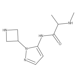N-[1-(azetidin-3-yl)-1H-pyrazol-5-yl]-2-(methylamino)propanamide结构式