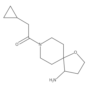 1-{4-Amino-1-oxa-8-azaspiro[4.5]decan-8-yl}-2-cyclopropylethan-1-one结构式