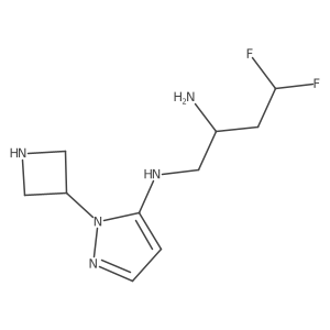 N1-[1-(azetidin-3-yl)-1H-pyrazol-5-yl]-4,4-difluorobutane-1,2-diamine Structure