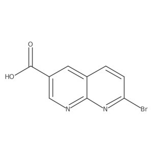 7-Bromo-1,8-naphthyridine-3-carboxylic acid结构式