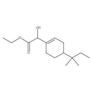 Ethyl 2-hydroxy-2-[4-(2-methylbutan-2-yl)cyclohex-1-en-1-yl]acetate结构式