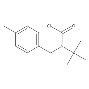 N-tert-butyl-N-[(4-methylphenyl)methyl]carbamoyl chloride Structure