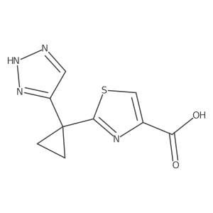 2-[1-(1H-1,2,3-triazol-4-yl)cyclopropyl]-1,3-thiazole-4-carboxylic acid Structure