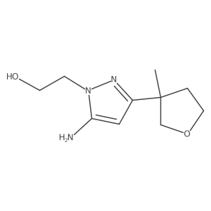 2-[5-amino-3-(3-methyloxolan-3-yl)-1H-pyrazol-1-yl]ethan-1-ol Structure
