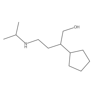 2-Cyclopentyl-4-[(propan-2-yl)amino]butan-1-ol Structure