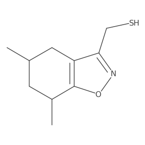 (5,7-Dimethyl-4,5,6,7-tetrahydro-1,2-benzoxazol-3-yl)methanethiol结构式