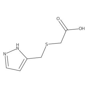 2-{[(1H-pyrazol-3-yl)methyl]sulfanyl}acetic acid结构式