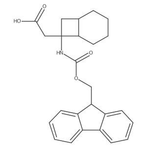 2-[7-({[(9H-fluoren-9-yl)methoxy]carbonyl}amino)bicyclo[4.2.0]octan-7-yl]acetic acid结构式