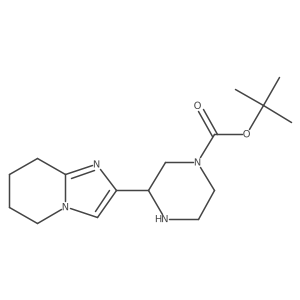 tert-butyl 3-{5H,6H,7H,8H-imidazo[1,2-a]pyridin-2-yl}piperazine-1-carboxylate结构式