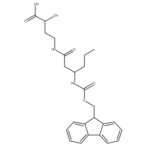 (2S)-4-[(3S)-3-({[(9H-fluoren-9-yl)methoxy]carbonyl}amino)hexanamido]-2-hydroxybutanoic acid Structure